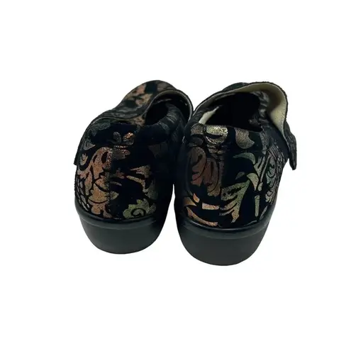 Alegria Lauryn Shoes Clogs Slip On Floral Leaf Metallic Black Size 41 US 10.5 11