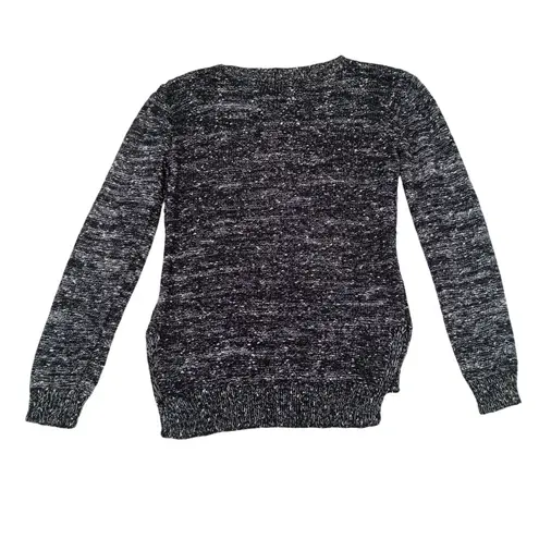 Stitch Fix Madison Lilly Black Open Knit Crewneck Sweater Women's Size Small