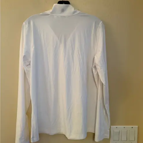 Lady Hagen White Long Sleeve Quarter-Zip Top Sz.L