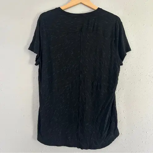 Avia 🦋 Black Relaxed High Low Short Sleeve Tee Athletic Athleisure XL Workout