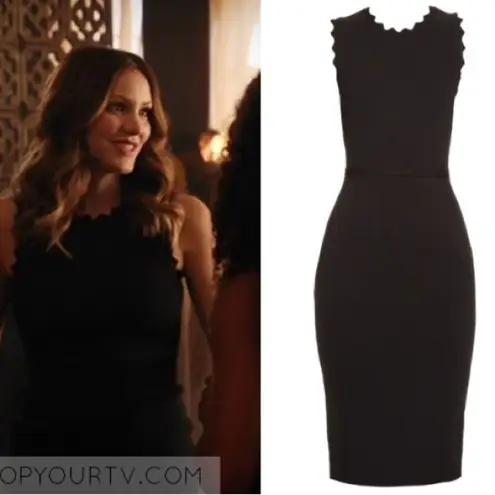 ALC Frank A.L.C. Aldridge Cutout Bodycon Scalloped Knit Dress New Size Medium