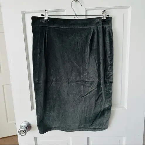 Love Hanna Andersson Women’s Holiday Velvet Asymmetrical Zip Skirt Size 6 Gray