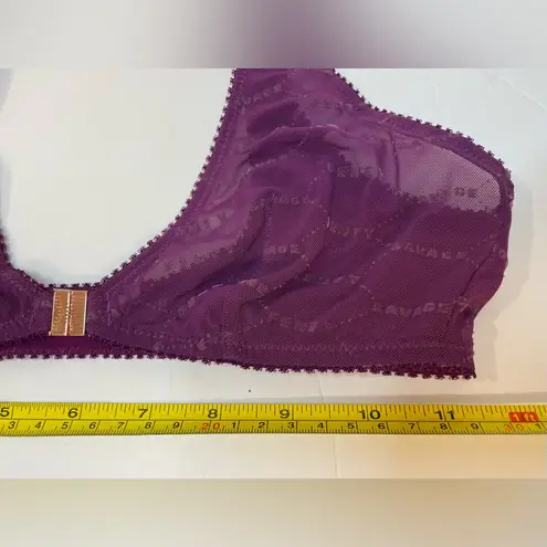 Savage X Fenty Women’s Flocked Logo Bralette Size XS Purple