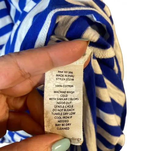 Soft Surroundings Soft Surrounding Blue Striped Caftan Swimwear Cover Up Women Sz S/M