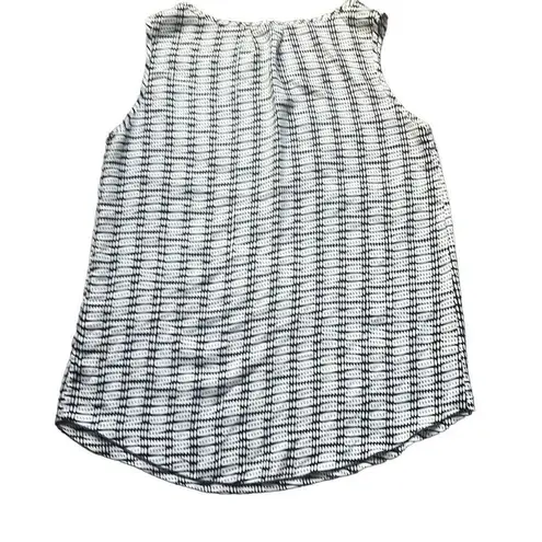 United Colors Of Benetton Benetton Black White Geometric Abstract Print Flowy Top XS Workwear Office Work