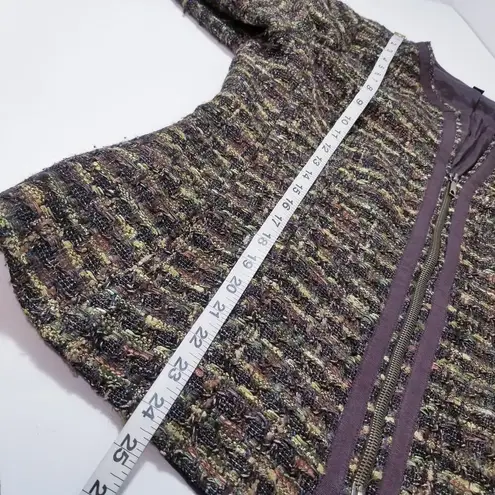 Lafayette 148 Lafayette New York 148 Academia Wool Blend Tweed Blazer Front Zipper