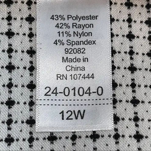 Jessica London LONG BLACK WHTE BLAZER BLACK & WHITE 12W