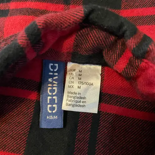 Handmade Unique Red Plaid Hallmark Movie Season Flannel Shirt M