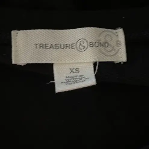 Treasure & Bond Sleeveless Ruched Dress Black Size XS FLAW