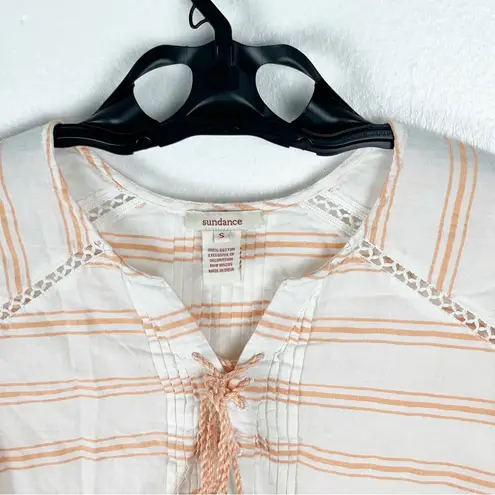 Sundance Striped Tassel Tie Closure Long Sleeves Let Thrift Blouse, Size Small