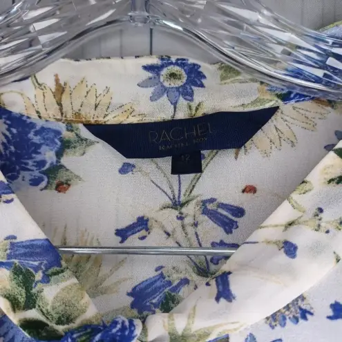 Rachel Rachel Roy sheer long sleeve Floral top Blue Size 12