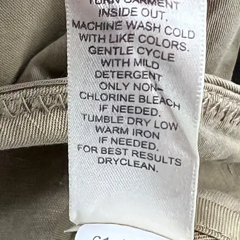 J Jill Blazer Jacket Women XS Tan Tencel Linen Blend Tie Front Coastal Cottage