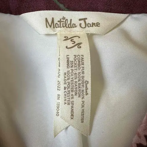 Matilda Jane White Floral Teddy Jacket Jacket Size Small