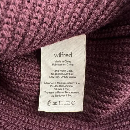 Aritzia Wilfred Palmier Sleeveless Crew Neck Tunic Wool Sweater Purple | Small