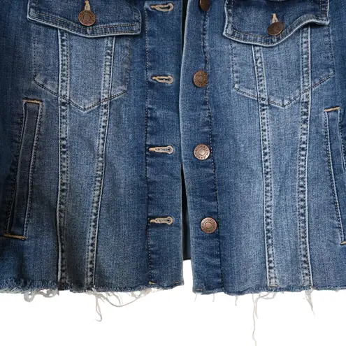 Calvin Klein Jeans Women's M Cropped Denim Jean Jacket Blue Size M