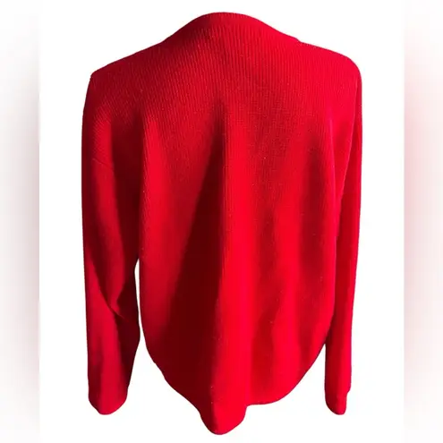 Red Vintage Cardigan from Crystal Kobe Size Large