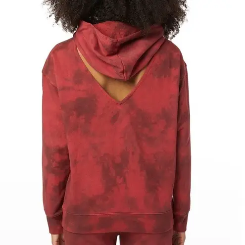 Hudson Jeans NWT HUDSON Tie Dye Hoodie with Cutout‎ Back in Cabernet Fatigue Size Small thumbnail 2