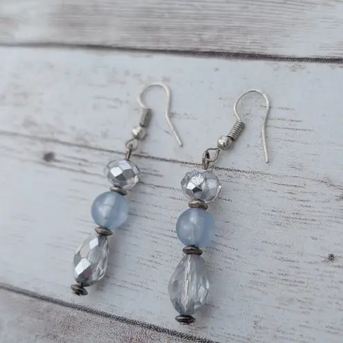 Blue Tones Dangle Earrings for Pierced Ears