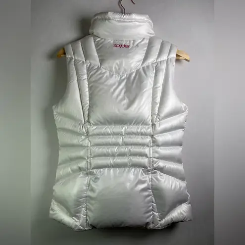 Spyder Women’s Timeless Down Vest White Shimmer / Spark Pink Lining Size M