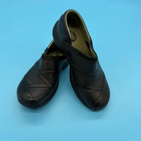 Merrell Encore Eclipse Women’s Black Leather Slip-On Mules Clogs Shoes Size 6