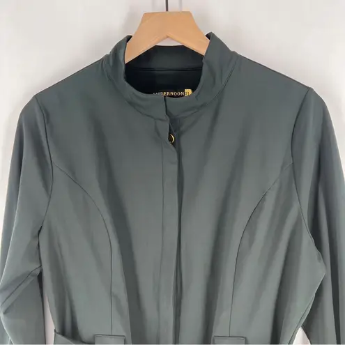 AmberNoon II llyas Utility Jacket Black Belted Button Front Jacket UPF 50 Size S