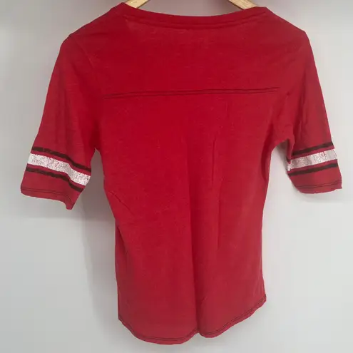 Russell Athletic Russell Illinois State Redbirds V Neck T Shirt Women's Small Red Collegiate