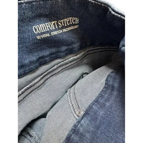 Natural Reflections Women Denim Shorts Comfort Stretch Elastic Waist Blue Size S