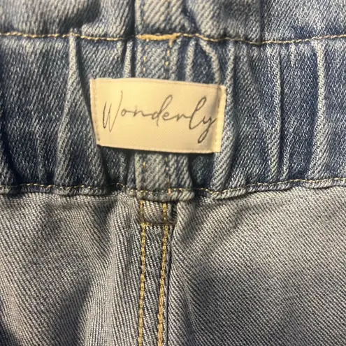 Wonderly Plus Size 20 Blue Paperbag Waist Stretch Jeans Women's Light Wash