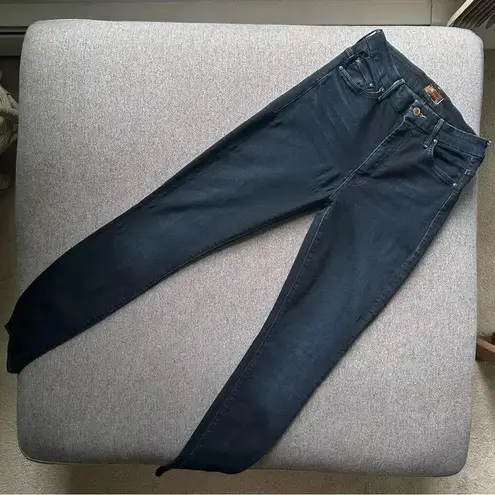 MOTHER High Waisted Looker Skinny Jeans in Coffee Tea or Me Size 27 Blue