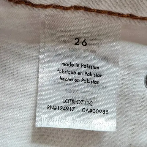 We Wore What White Jeans Size 26 NWT Distressed White Denim