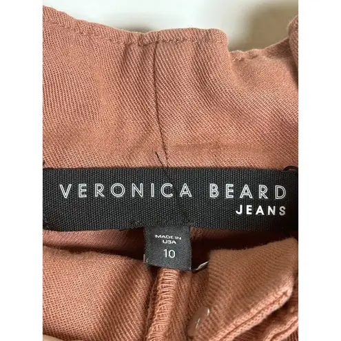 Veronica Beard NWT Karter Paperbag Linen Blend Casual Crop Pants Size 10