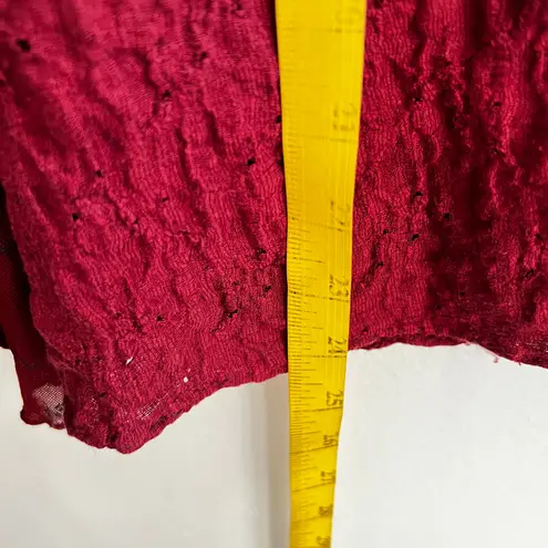 J.Jill Vintage Velvet Patchwork Top Red Boho Artsy Retro 90s Whimsigoth Small - Image 5