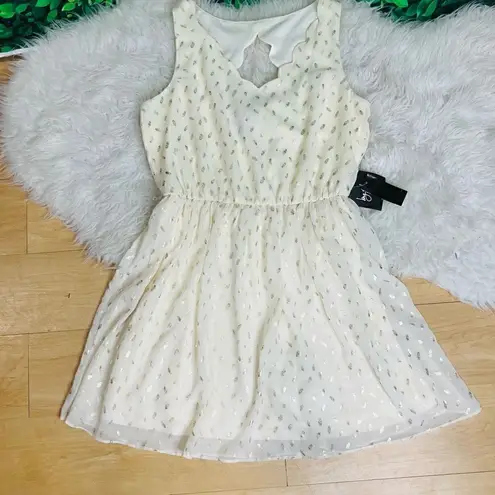 ByxBy sleeveless casual ivory / gold party dress XL Size undefined