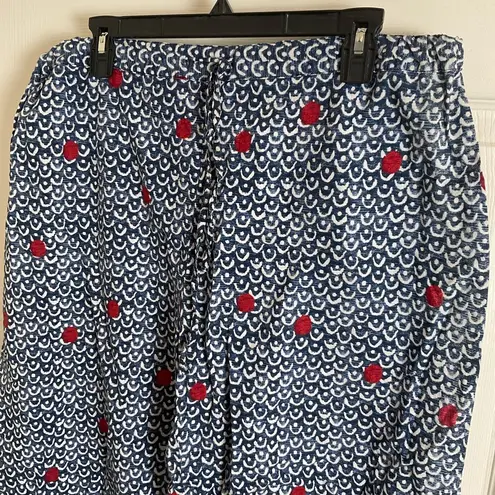 Blue and Red Patterned pajamas Pants size 18
