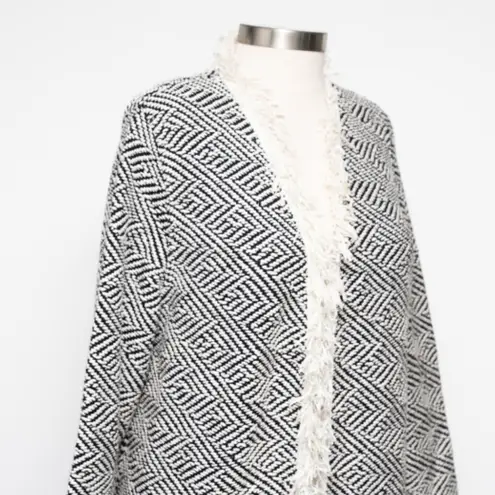 Bruno Manetti. Giacca Open Duster Blazer. Black Size XL