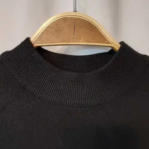 JM Collection Petite Black Knit Sleeveless Mock Neck Turtleneck Sweater Tank Top