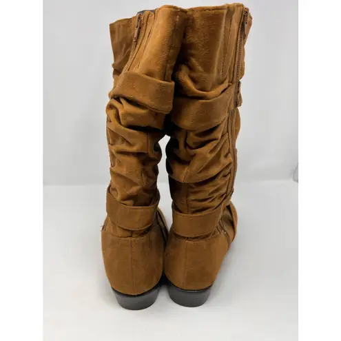 Comfort View Women's Heather Brown Faux Suede Boots Size 9‎ 1/2 M