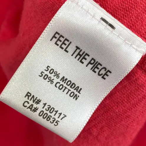 Feel the Piece Terre Jacobs Red Scoop Neck Tank Top Womens Size Medium/Large M/L