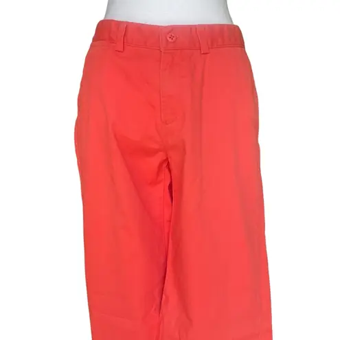 Ralph Lauren  Classic Chino Womens Pants 100% Cotton Straight Leg Coral Size 4