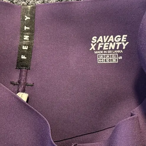 Savage X Fenty Women's High Waist Purple Workout Leggings Size Small Red