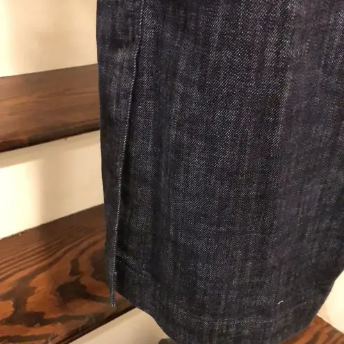 LONDON Women’s Denim Maxi Jean Long Skirt With Center Back Vent Pockets Sz 8 Blue