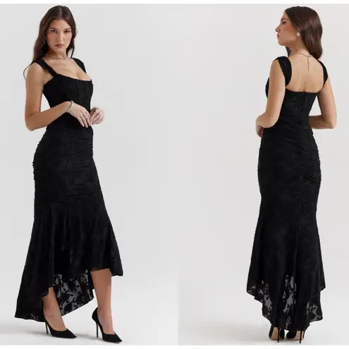 House Of CB  'Cesca' Black Floral Maxi Dress‎ NWOT size S