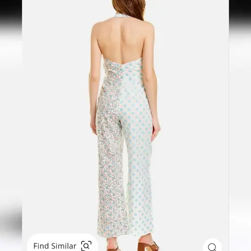 ASH & EDEN SARAH HALTER NECK JUMPSUIT Blue