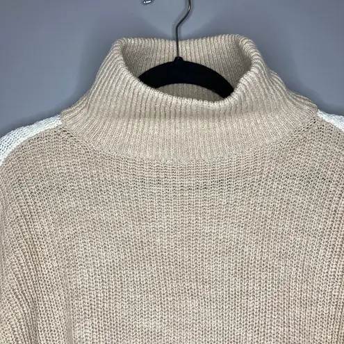 Lou & grey NWT  Colorblock Turtleneck Knit Sweater Size Small