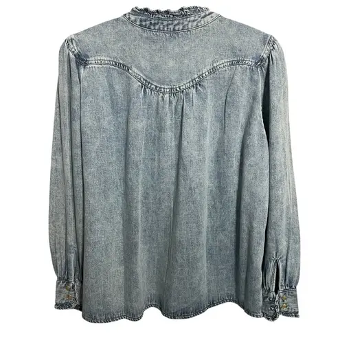 Rails Blue Denim Alanna Blouse Antique Indigo Size Large