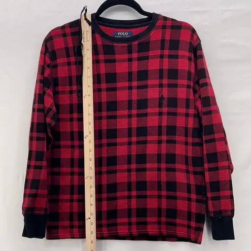 Ralph Lauren Polo  Waffle Knit Thermal Shirt Small Buffalo Christmas Holiday Warm