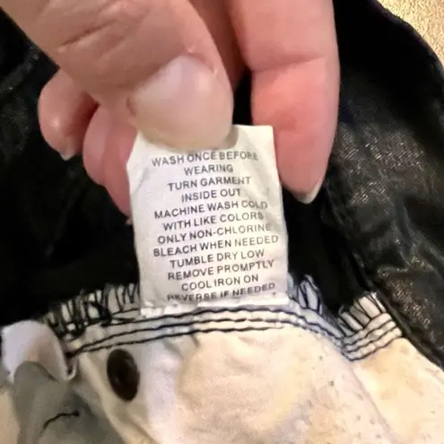 New York & Company Shiny Skinny Black Jeans Size 4