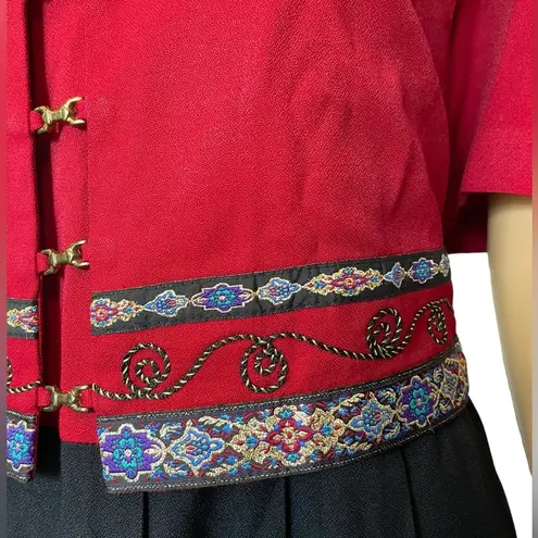 Kari’s Korner Vintage 80s Plus Red Black Witchy Hippie Eclectic Midi Vest Dress Size undefined