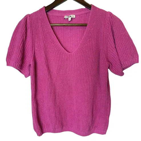 C&A Puff Sleeve Sweater Pink Size M