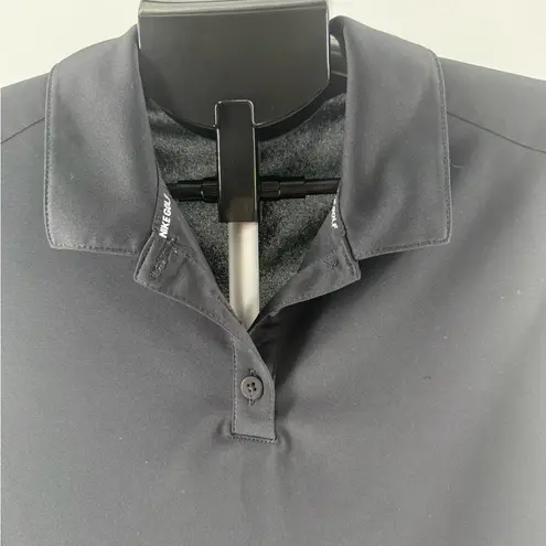 Nike  Golf Solid Black Dri-Fit Sleeveless Polo Shirt Top Women's Size Medium EUC